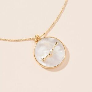 NWT ♈ Aries Zodiac Mother-of-Pearl Pendant Necklace